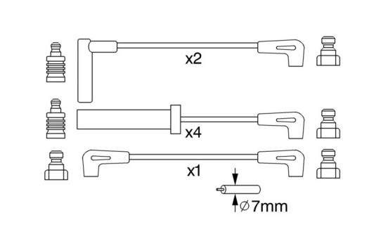 Juego de cables de bujía B229 Bosch, Imagen 4