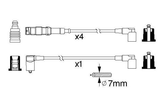Juego de cables de bujía B333 Bosch, Imagen 5