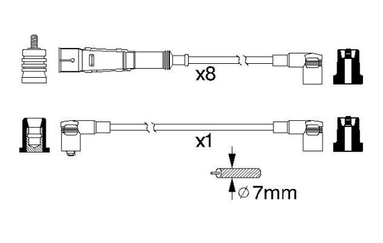 Juego de cables de bujía B334 Bosch, Imagen 3