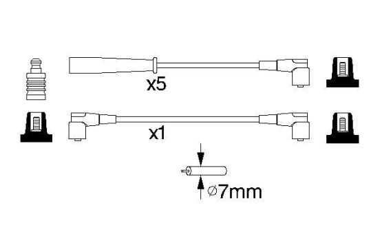 Juego de cables de bujía B753 Bosch, Imagen 2