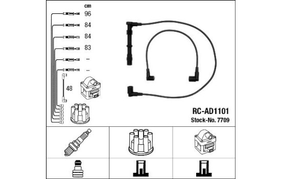 Juego de cables de bujía RC-AD1101 NGK