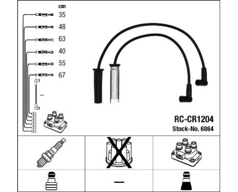 Juego de cables de bujía RC-CR1204 NGK