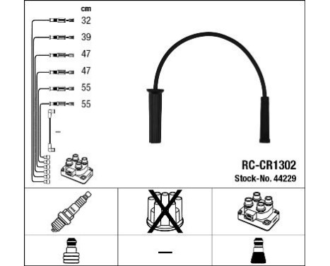 Juego de cables de bujía RC-CR1302 NGK