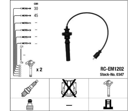 Juego de cables de bujía RC-EM1202 NGK