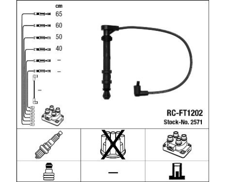 Juego de cables de bujía RC-FT1202 NGK