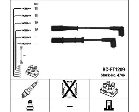 Juego de cables de bujía RC-FT1209 NGK