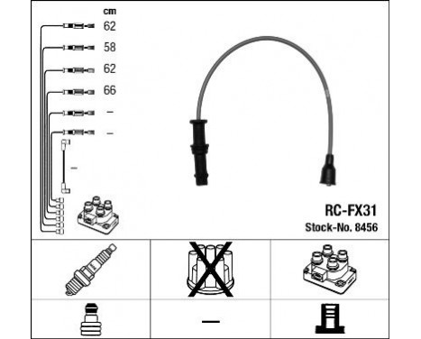 Juego de cables de bujía RC-FX31 NGK