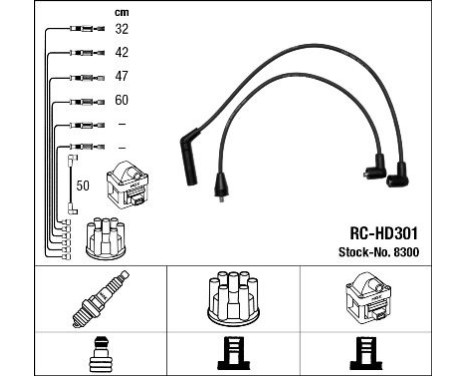 Juego de cables de bujía RC-HD301 NGK