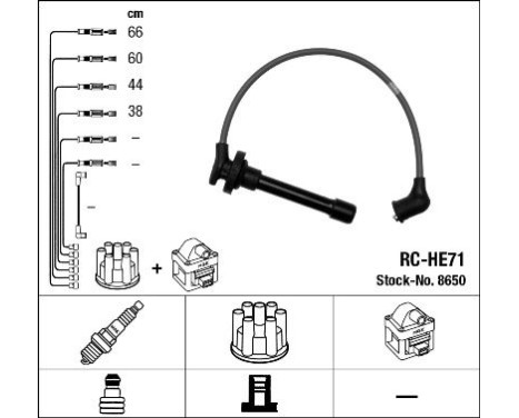 Juego de cables de bujía RC-HE71 NGK