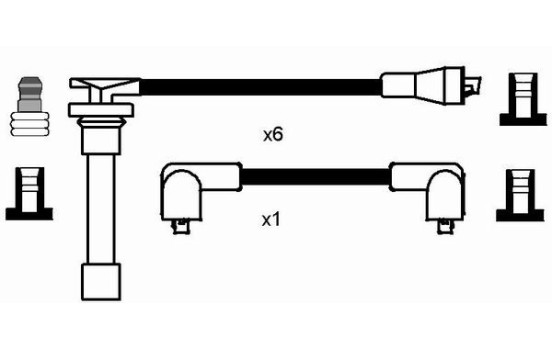 Juego de cables de bujía RC-JG1201 NGK, Imagen 2