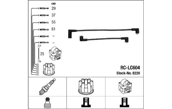 Juego de cables de bujía RC-LC604 NGK