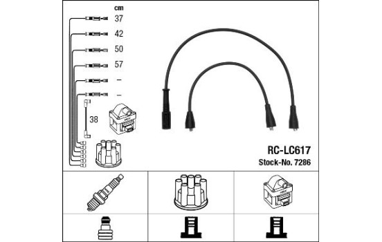 Juego de cables de bujía RC-LC617 NGK