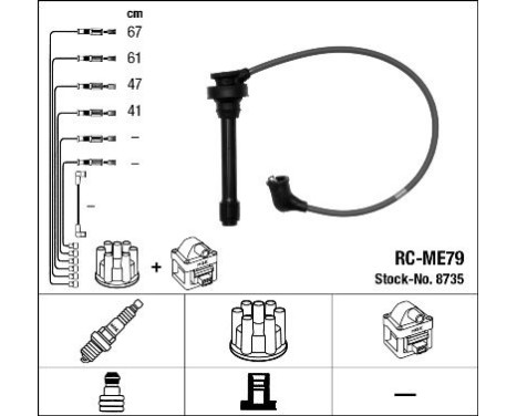 Juego de cables de bujía RC-ME79 NGK