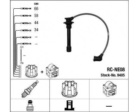 Juego de cables de bujía RC-NE08 NGK