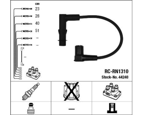 Juego de cables de bujía RC-RN1310 NGK