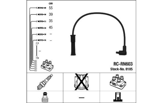 Juego de cables de bujía RC-RN603 NGK