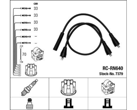 Juego de cables de bujía RC-RN640 NGK