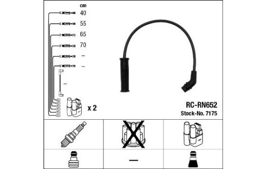 Juego de cables de bujía RC-RN652 NGK