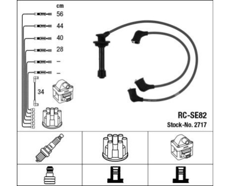 Juego de cables de bujía RC-SE82 NGK