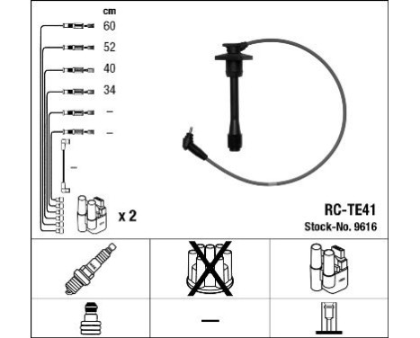 Juego de cables de bujía RC-TE41 NGK