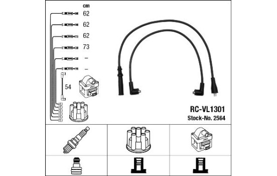 Juego de cables de bujía RC-VL1301 NGK