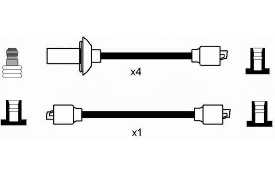Juego de cables de bujía RC-VW217 NGK, Imagen 2