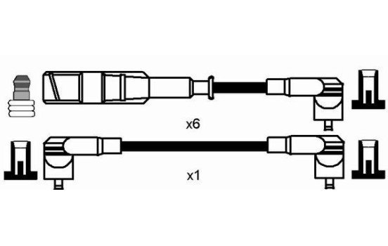 Juego de cables de bujía RC-VW223 NGK, Imagen 2