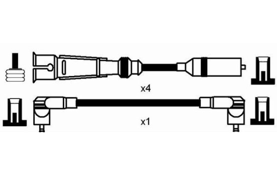 Juego de cables de bujía RC-VW242 NGK, Imagen 2