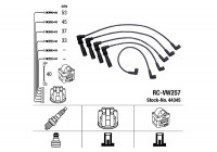 Juego de cables de bujía RC-VW257 NGK