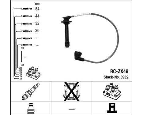 Juego de cables de bujía RC-ZX49 NGK