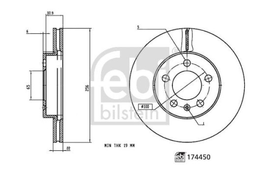 disco de freno 174450 FEBI, Imagen 3