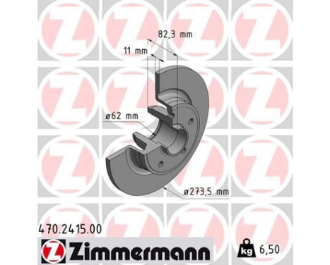 Disco de freno 470.2415.00 Zimmermann
