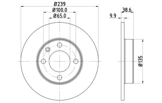 Disco de freno 8DD 355 100-051 Hella