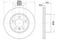 Disco de freno 8DD 355 129-391 Hella