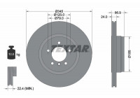 Disco de freno 92123203 Textar
