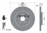 Disco de freno 92178005 Textar