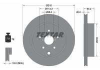 Disco de freno 92243703 Textar