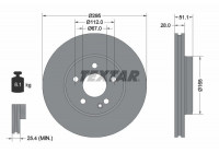 Disco de freno 92254803 Textar