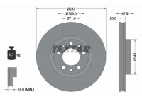 Disco de freno 92267903 Textar