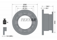 Disco de freno 93127300 Textar