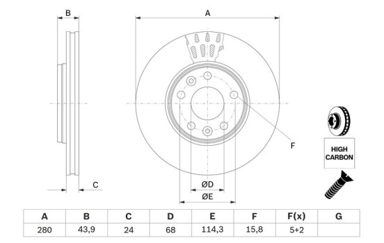 Disco de freno BD1397 Bosch, Imagen 5