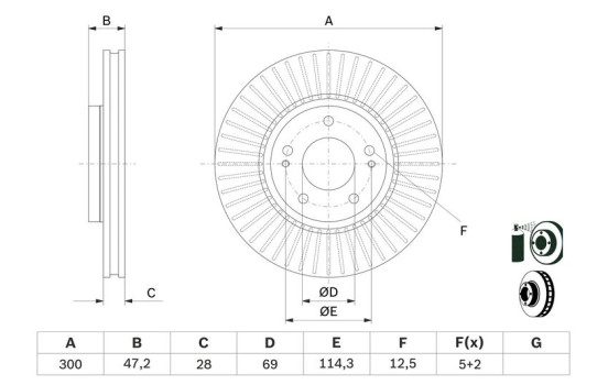 Disco de freno BD1438 Bosch, Imagen 5