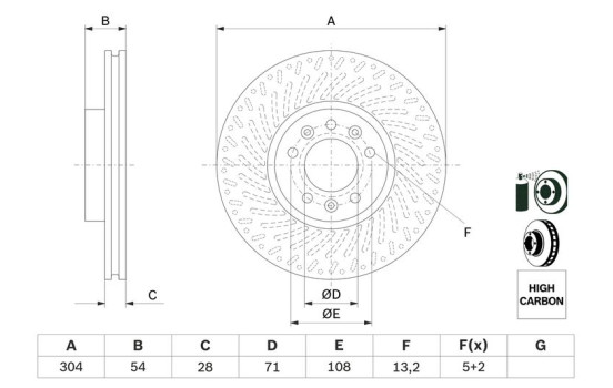 DISCO DE FRENO BD2653 Bosch, Imagen 5