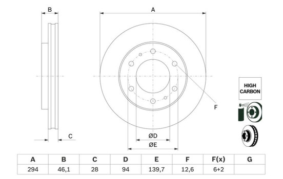 Disco de freno BD2790 Bosch