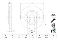 Disco de freno BD2949 Bosch