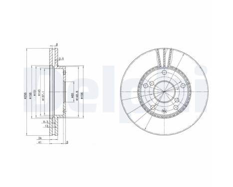 Disco de freno BG3531 Delphi