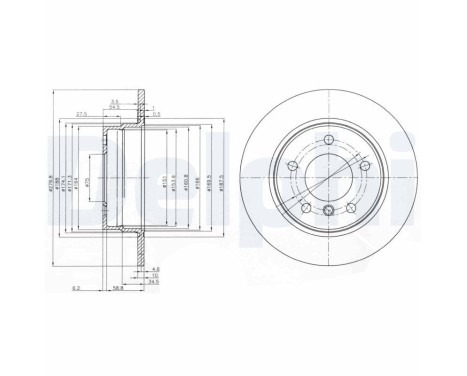 Disco de freno BG3948C Delphi