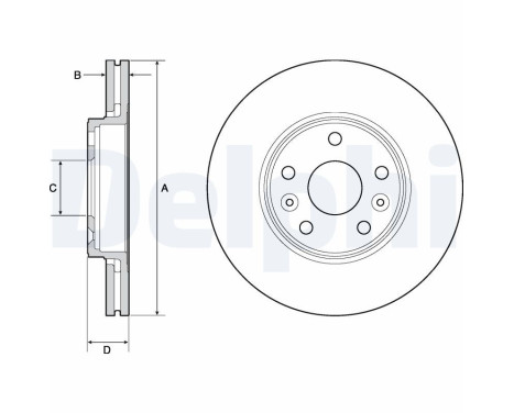 Disco de freno BG4667C Delphi