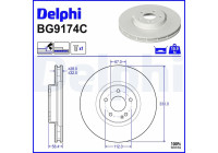 Disco de freno BG9174C Delphi