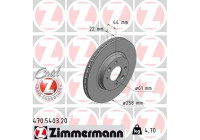 Disco de freno Coat Z 470.5403.20 Zimmermann